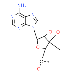 ChemSpider 2D Image | 9-(3-C-Methylpentofuranosyl)-9H-purin-6-amine | C11H15N5O4