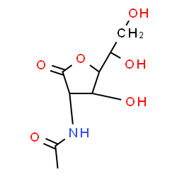 ChemSpider 2D Image | N-[5-(1,2-Dihydroxyethyl)-4-hydroxy-2-oxotetrahydro-3-furanyl]acetamide | C8H13NO6