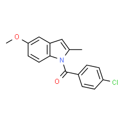 ChemSpider 2D Image | 1-(P-CHLOROBENZOYL)-5-METHOXY-2-METHYLINDOLE | C17H14ClNO2
