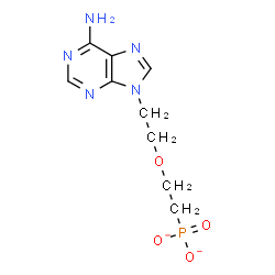 ChemSpider 2D Image | {2-[2-(6-Amino-9H-purin-9-yl)ethoxy]ethyl}phosphonate | C9H12N5O4P