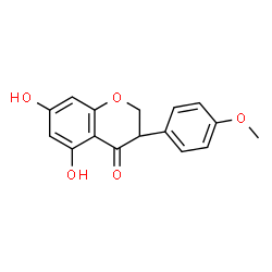 ChemSpider 2D Image | 5,7-Dihydroxy-3-(4-methoxyphenyl)-2,3-dihydro-4H-chromen-4-one | C16H14O5