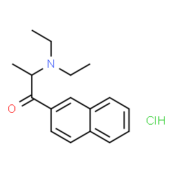 ChemSpider 2D Image | 2-(Diethylamino)-1-(2-naphthyl)-1-propanone hydrochloride (1:1) | C17H22ClNO