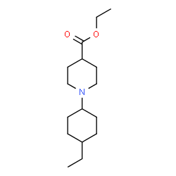 ChemSpider 2D Image | Ethyl 1-(4-ethylcyclohexyl)-4-piperidinecarboxylate | C16H29NO2