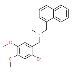 ChemSpider 2D Image | 1-(2-Bromo-4,5-dimethoxyphenyl)-N-methyl-N-(1-naphthylmethyl)methanamine | C21H22BrNO2