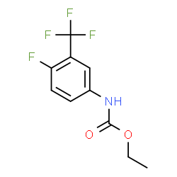 ChemSpider 2D Image | Ethyl [4-fluoro-3-(trifluoromethyl)phenyl]carbamate | C10H9F4NO2