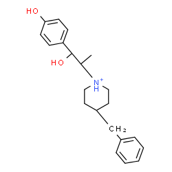 ChemSpider 2D Image | 4-Benzyl-1-[1-hydroxy-1-(4-hydroxyphenyl)-2-propanyl]piperidinium | C21H28NO2