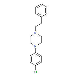 ChemSpider 2D Image | 1-(4-Chlorophenyl)-4-(2-phenylethyl)piperazine | C18H21ClN2