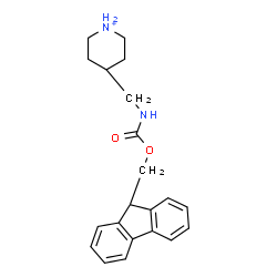 ChemSpider 2D Image | 4-({[(9H-Fluoren-9-ylmethoxy)carbonyl]amino}methyl)piperidinium | C21H25N2O2