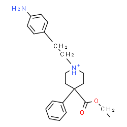 ChemSpider 2D Image | 1-[2-(4-Aminophenyl)ethyl]-4-(ethoxycarbonyl)-4-phenylpiperidinium | C22H29N2O2