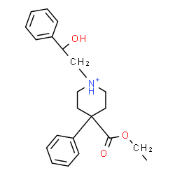 ChemSpider 2D Image | 4-(Ethoxycarbonyl)-1-(2-hydroxy-2-phenylethyl)-4-phenylpiperidinium | C22H28NO3