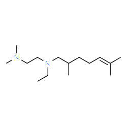 ChemSpider 2D Image | N-(2,6-Dimethyl-5-hepten-1-yl)-N-ethyl-N',N'-dimethyl-1,2-ethanediamine | C15H32N2
