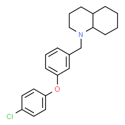 ChemSpider 2D Image | 1-[3-(4-Chlorophenoxy)benzyl]decahydroquinoline | C22H26ClNO