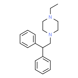 ChemSpider 2D Image | 1-(2,2-Diphenylethyl)-4-ethylpiperazine | C20H26N2