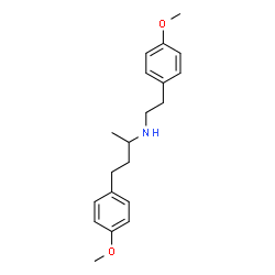 ChemSpider 2D Image | 4-(4-Methoxyphenyl)-N-[2-(4-methoxyphenyl)ethyl]-2-butanamine | C20H27NO2