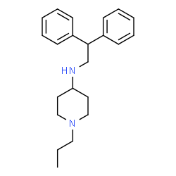 ChemSpider 2D Image | N-(2,2-Diphenylethyl)-1-propyl-4-piperidinamine | C22H30N2