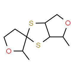 ChemSpider 2D Image | 2',4-Dimethylhexahydrospiro[1,3-dithiolo[4,5-c]furan-2,3'-furan] | C10H16O2S2