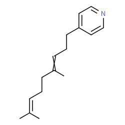 ChemSpider 2D Image | 4-(4,8-Dimethyl-3,7-nonadienyl)pyridine | C16H23N