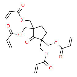 ChemSpider 2D Image | (2-Oxo-1,1,3,3-cyclopentanetetrayl)tetrakis(methylene) tetrakisacrylate | C21H24O9