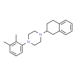 ChemSpider 2D Image | 1-(2,3-Dimethylphenyl)-4-(1,2,3,4-tetrahydro-2-naphthalenyl)piperazine | C22H28N2