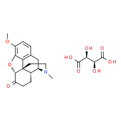 ChemSpider 2D Image | (5alpha)-3-methoxy-17-methyl-4,5-epoxymorphinan-6-one 2,3-dihydroxybutanedioate (salt) | C22H27NO9