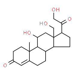 ChemSpider 2D Image | 11,18,21-Trihydroxypregn-4-ene-3,20-dione | C21H30O5