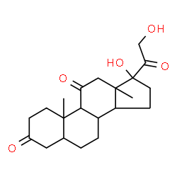 ChemSpider 2D Image | 17,21-Dihydroxypregnane-3,11,20-trione | C21H30O5