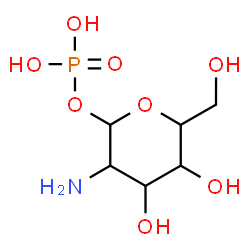 ChemSpider 2D Image | 2-Amino-2-deoxy-1-O-phosphonohexopyranose | C6H14NO8P