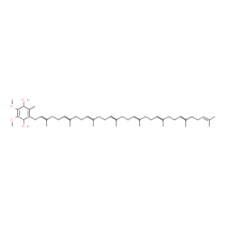 ChemSpider 2D Image | 2,3-Dimethoxy-5-methyl-6-(3,7,11,15,19,23,27,31-octamethyl-2,6,10,14,18,22,26,30-dotriacontaoctaen-1-yl)-2,5-cyclohexadiene-1,4-diol | C49H78O4