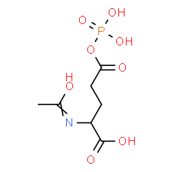 ChemSpider 2D Image | N-Acetyl-5-oxo-5-(phosphonooxy)norvaline | C7H12NO8P