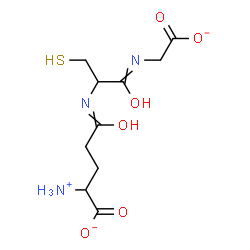 ChemSpider 2D Image | 2-Ammonio-5-({1-[(carboxylatomethyl)amino]-1-oxo-3-sulfanyl-2-propanyl}amino)-5-oxopentanoate | C10H16N3O6S