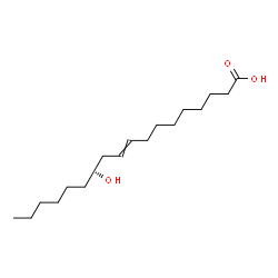 ChemSpider 2D Image | 12R-Hydroxy-9-octadecenoic acid | C18H34O3