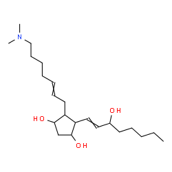 ChemSpider 2D Image | 1-(Dimethylamino)prosta-5,13-diene-9,11,15-triol | C22H41NO3