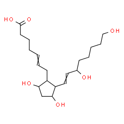 ChemSpider 2D Image | 9,11,15,20-Tetrahydroxyprosta-5,13-dien-1-oic acid | C20H34O6