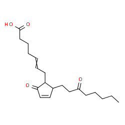 ChemSpider 2D Image | 9,15-Dioxoprosta-5,10-dien-1-oic acid | C20H30O4