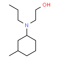 ChemSpider 2D Image | 2-[(3-Methylcyclohexyl)(propyl)amino]ethanol | C12H25NO