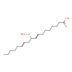 ChemSpider 2D Image | 10-Hydroperoxy-8,12-octadecadienoic acid | C18H32O4