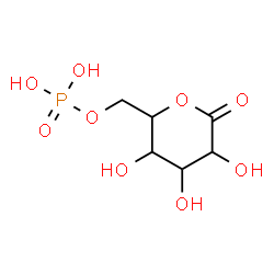 ChemSpider 2D Image | (3,4,5-Trihydroxy-6-oxotetrahydro-2H-pyran-2-yl)methyl dihydrogen phosphate | C6H11O9P