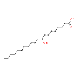 ChemSpider 2D Image | 9-Hydroxy-5,7,11,14-icosatetraenoate | C20H31O3