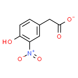 ChemSpider 2D Image | (4-Hydroxy-3-nitrophenyl)acetate | C8H6NO5