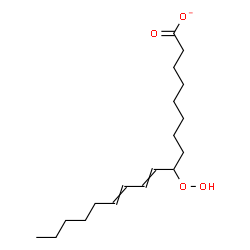 ChemSpider 2D Image | 9-Hydroperoxy-10,12-octadecadienoate | C18H31O4