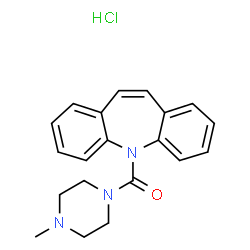 ChemSpider 2D Image | 5H-Dibenzo[b,f]azepin-5-yl(4-methyl-1-piperazinyl)methanone hydrochloride (1:1) | C20H22ClN3O