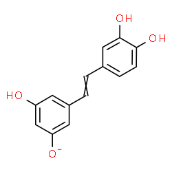 ChemSpider 2D Image | 3-[2-(3,4-Dihydroxyphenyl)vinyl]-5-hydroxyphenolate | C14H11O4