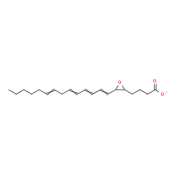 ChemSpider 2D Image | 4-[3-(1,3,5,8-Tetradecatetraen-1-yl)-2-oxiranyl]butanoate | C20H29O3