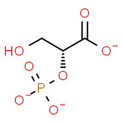 ChemSpider 2D Image | (2R)-3-Hydroxy-2-(phosphonatooxy)propanoate | C3H4O7P