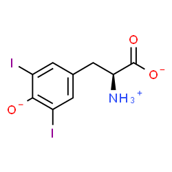 ChemSpider 2D Image | (2S)-2-Ammonio-3-(3,5-diiodo-4-oxidophenyl)propanoate | C9H8I2NO3