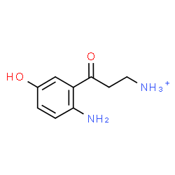 ChemSpider 2D Image | 3-(2-Amino-5-hydroxyphenyl)-3-oxo-1-propanaminium | C9H13N2O2