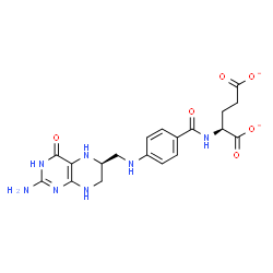 ChemSpider 2D Image | (2S)-2-{[4-({[(6S)-2-Amino-4-oxo-1,4,5,6,7,8-hexahydro-6-pteridinyl]methyl}amino)benzoyl]amino}pentanedioate | C19H21N7O6