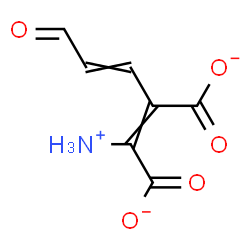 ChemSpider 2D Image | 2-Ammonio-3-(3-oxo-1-propen-1-yl)-2-butenedioate | C7H6NO5
