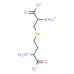 ChemSpider 2D Image | 2-Ammonio-4-[(2-ammonio-2-carboxylatoethyl)selanyl]butanoate | C7H14N2O4Se