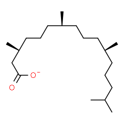ChemSpider 2D Image | 3,7,11,15-Tetramethylhexadecanoate | C20H39O2